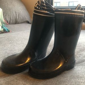 Cat & Jack Black Kids Rain Boots - size 9/10